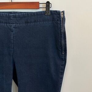 Talbots Side-zip Slim Ankle Jeans Dark Blue Denim Size 12